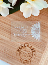 Load image into Gallery viewer, &quot;A Mother is like a.....&quot; rectangle stamp &amp; cutter
