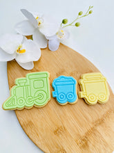 Load image into Gallery viewer, Toy Train (with carriages) stamp &amp; cutter
