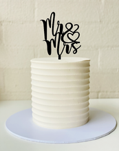 Load image into Gallery viewer, Mr &amp; Mrs cake topper

