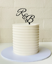 Load image into Gallery viewer, Initials script cake topper
